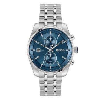 BOSS Skytraveller Stainless Steel Blue Dial Men's Watch 1514216
