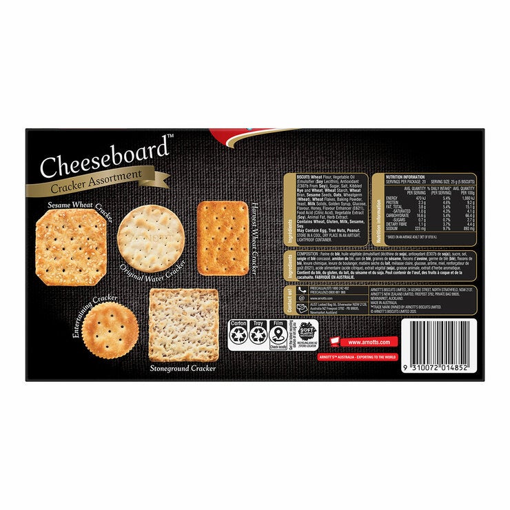 Arnott's Cheeseboard Crackers 500g - Grocery Online