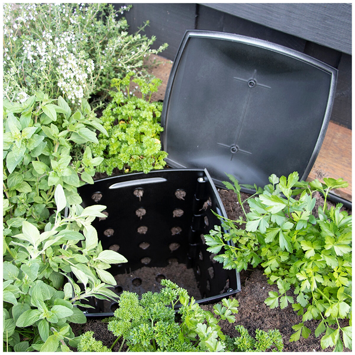 Greenlife 4 x Worm Box & Micro Composter Black 28 x 28 x 32cm