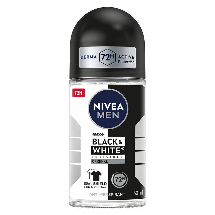 NIVEA Men Anti Perspirant Roll-On Deodorant 6 x 50 ml Black And White NIVEA Men Anti Perspirant Roll-On Deodorant 6 x 50 ml Black And White