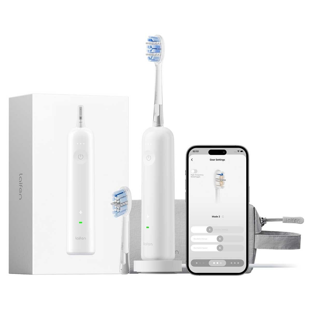 Laifen Wave Pro Electric Toothbrush ABS White 1TB92PXXWH002 Laifen Wave Pro Electric Toothbrush ABS White 1TB92PXXWH002