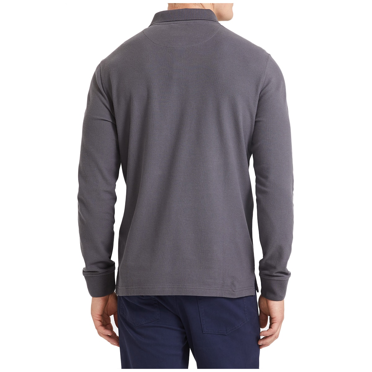 Sportscraft long-sleeve Polo - Charcoal