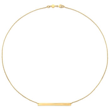 14KT Yellow Gold 3.4g Plate Necklace