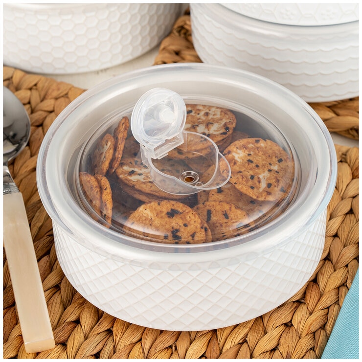 Signature Housewares Microwavable Bowls 6 Piece Set White