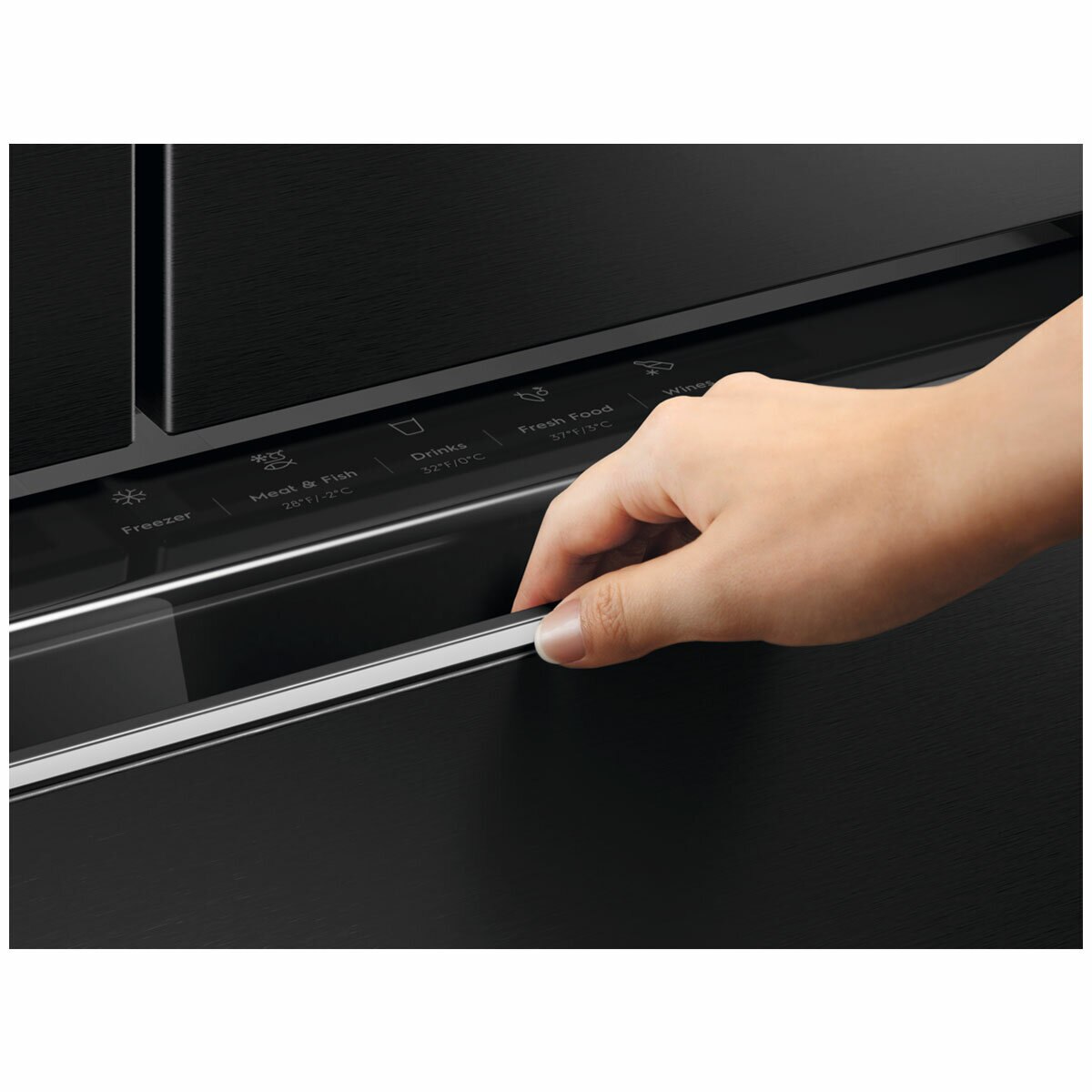Electrolux 609L French Door Fridge Matte Black EHE6191BB Electrolux 609L French Door Fridge Matte Black EHE6191BB