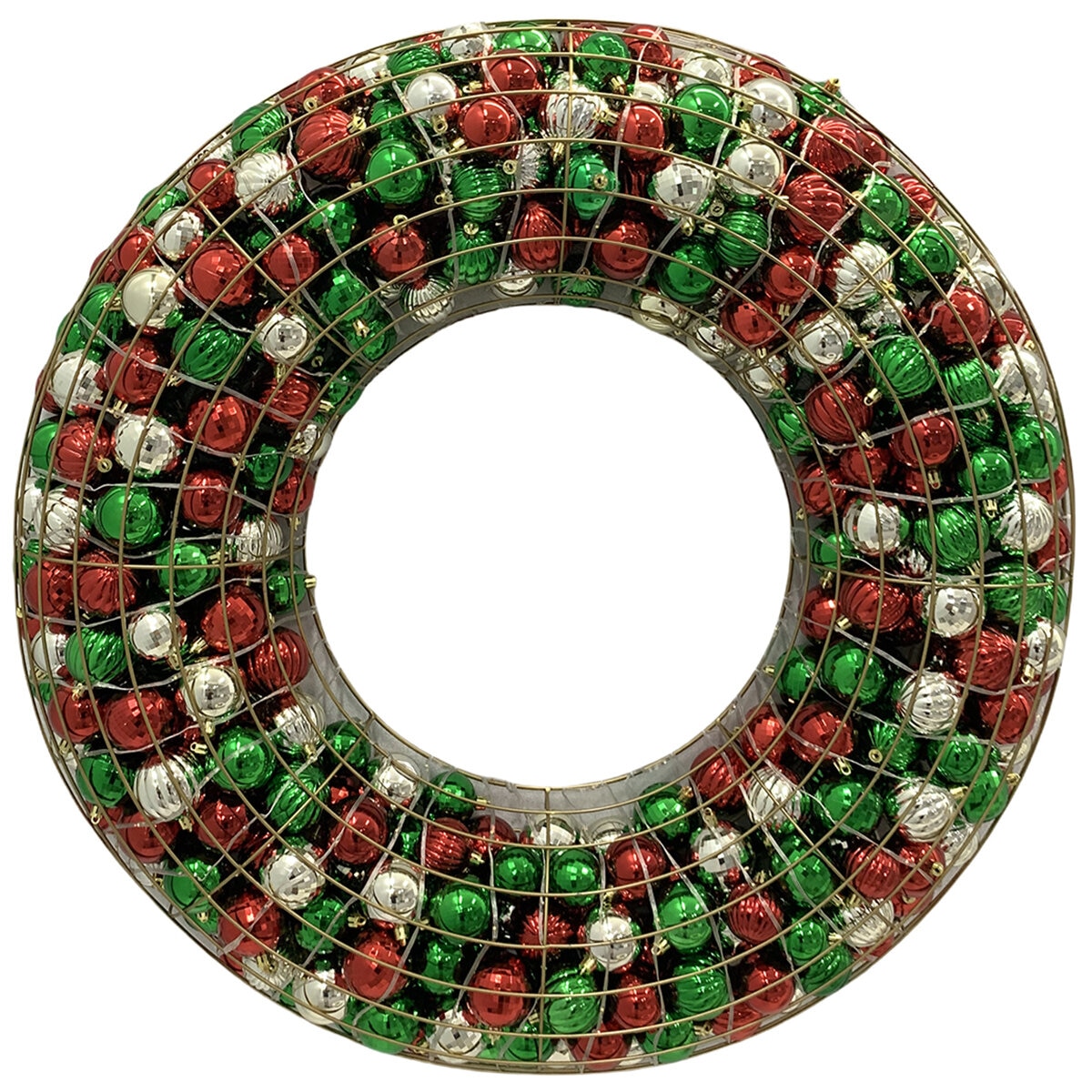 Ornament Wreath With LED Lights Brights Ornament Wreath With LED Lights Brights