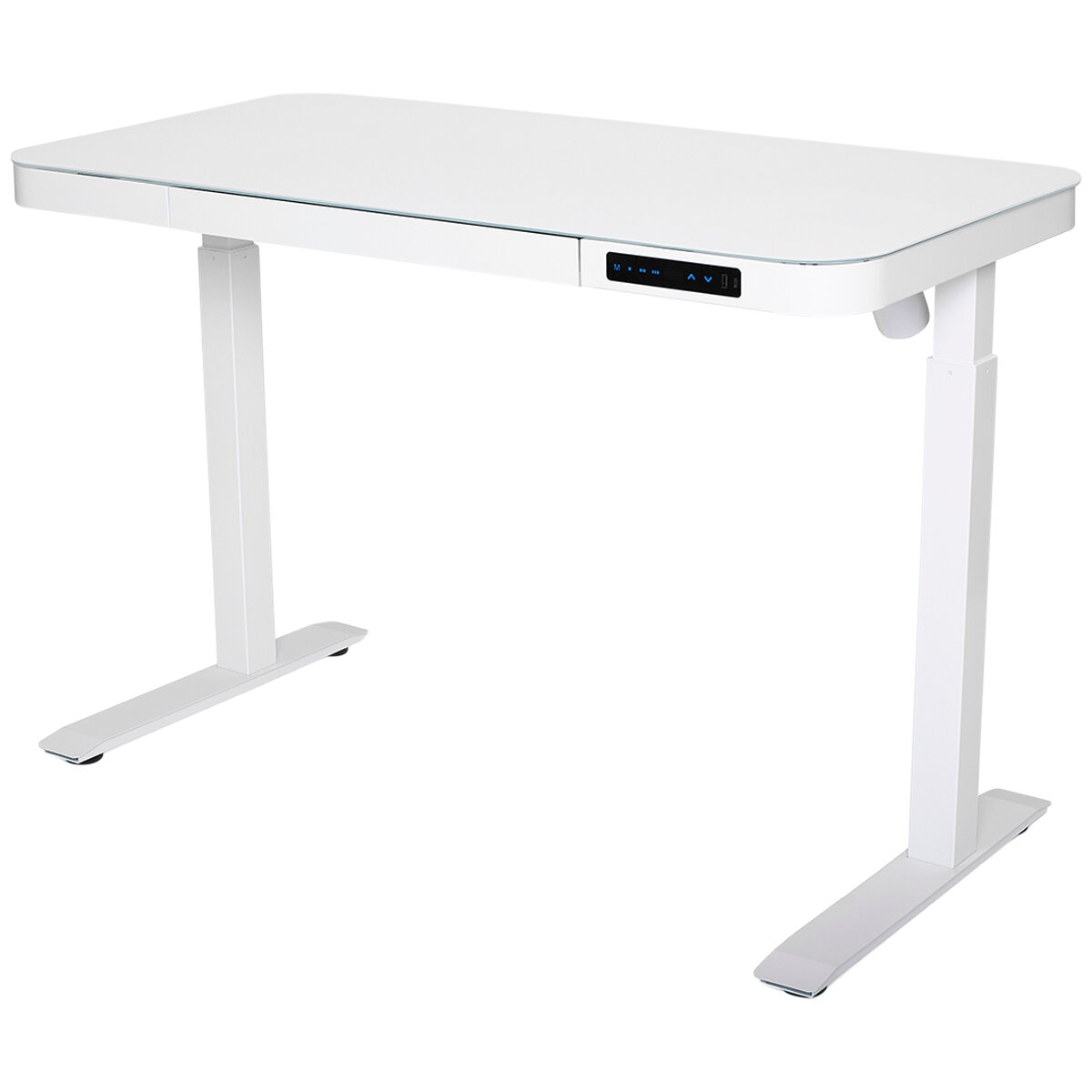 Seville Classics Air Lift Height Adjustable Electric Desk with Drawer/