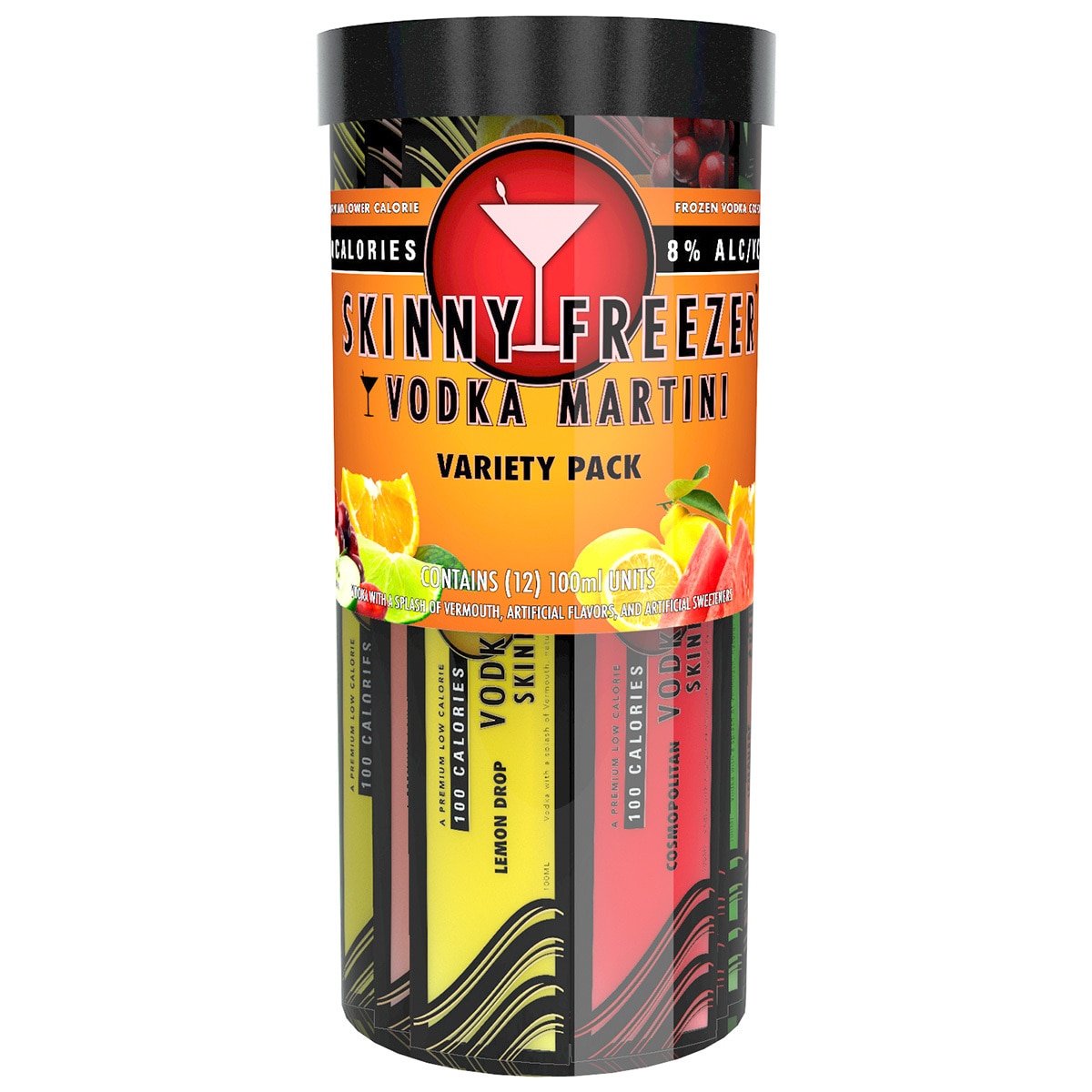 Skinny Freezer Vodka Martini Variety Pack 12 x 100ml Co...