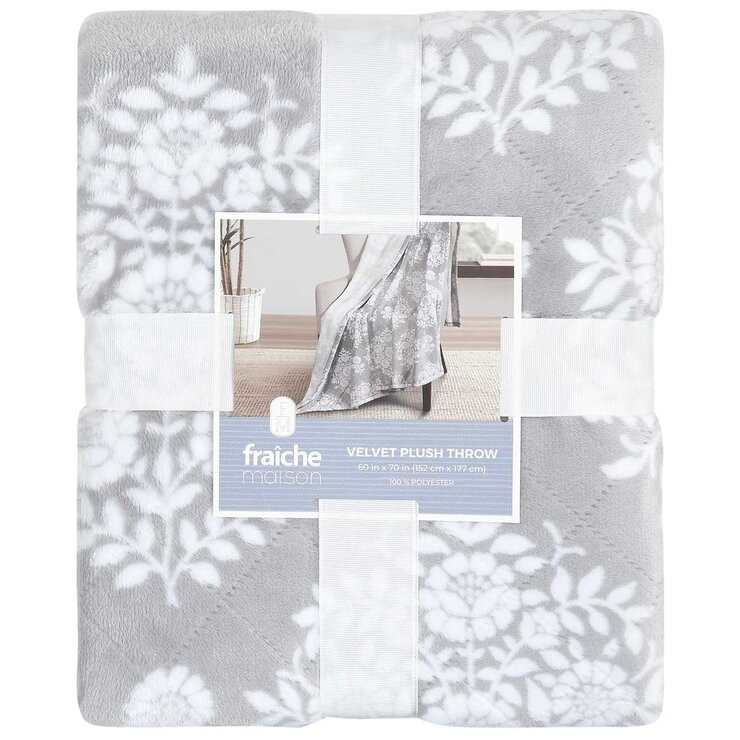 Fraiche Maison Velvet Plush Throw 152cm x 177cm Layla