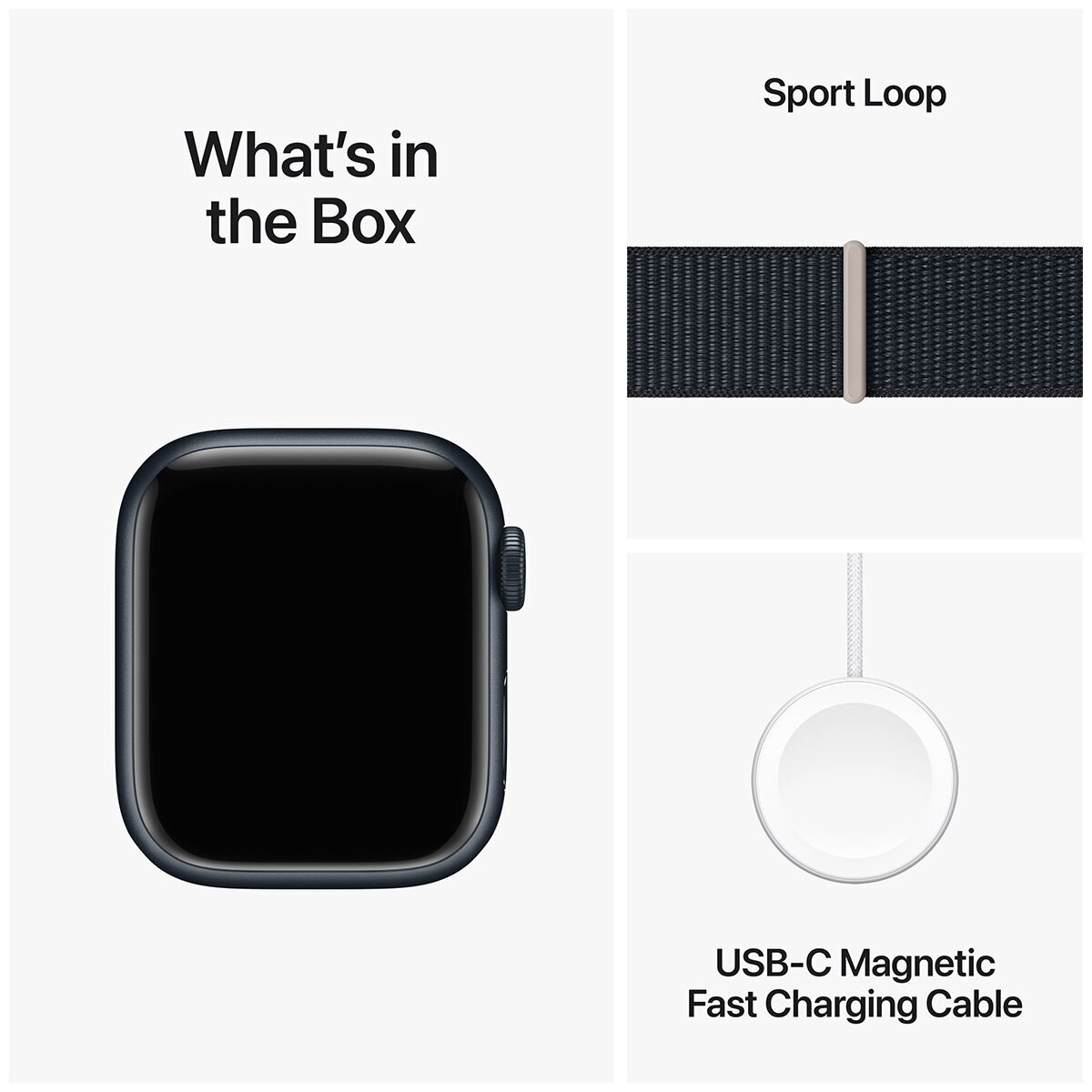 Apple Watch Series 9 GPS + Cellular 41mm Midnight Aluminium Case with Midnight Sport Loop