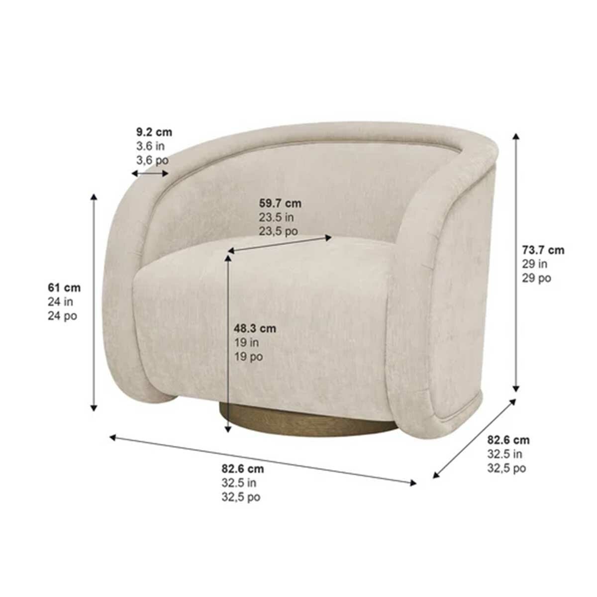 Henredon Aspen Hill Fabric Swivel Chair