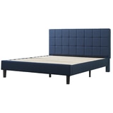 Blackstone Square Platform Bed Navy King (Zinus)