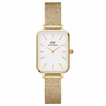 Daniel Wellington Quadro White Dial Evergold Strap Women's Watch DW00100556