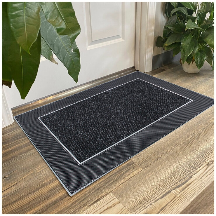 Modern Homes Rain Design Floor Mat 60X90cm Grey