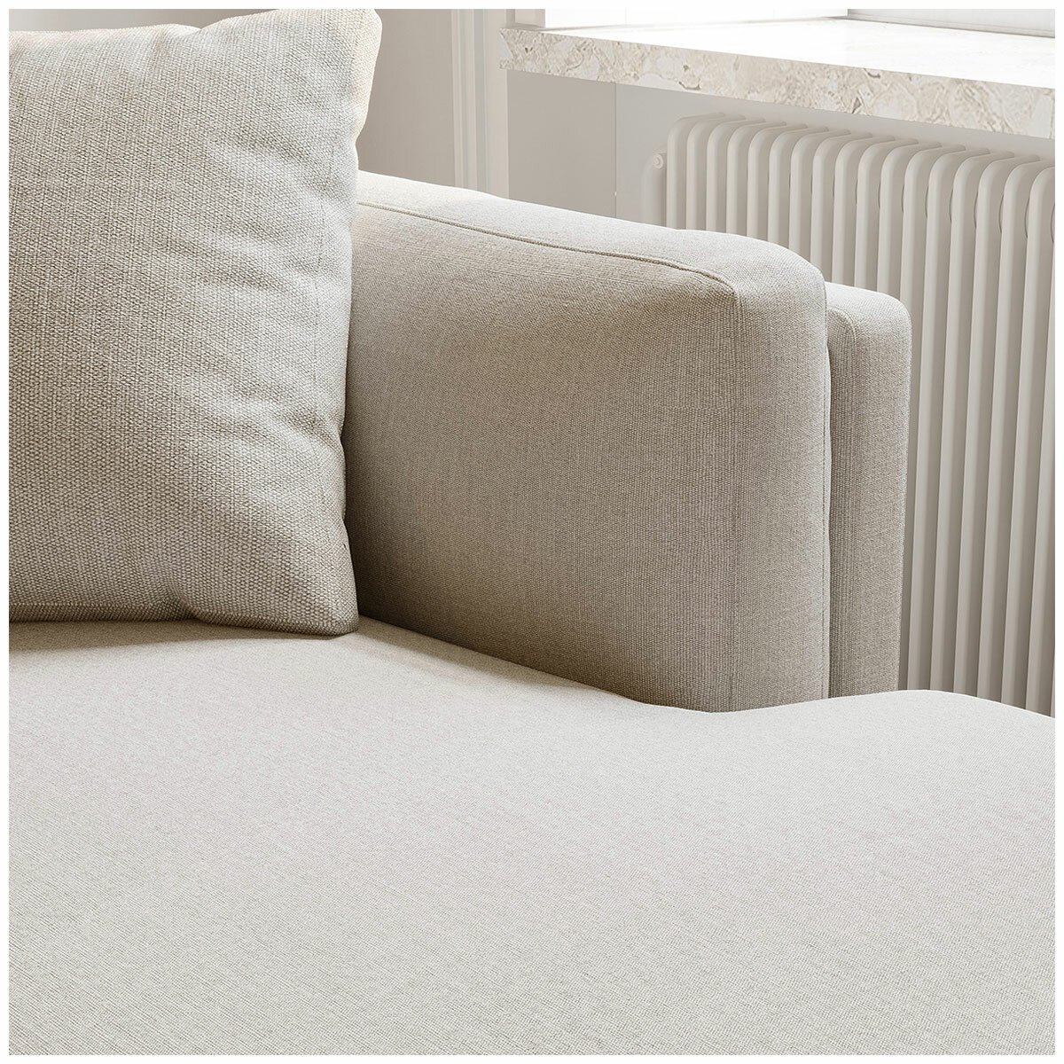 Valencia Bergen Fabric Sectional Lounge Right Chaise Beige Valencia Bergen Fabric Sectional Lounge Right Chaise Beige