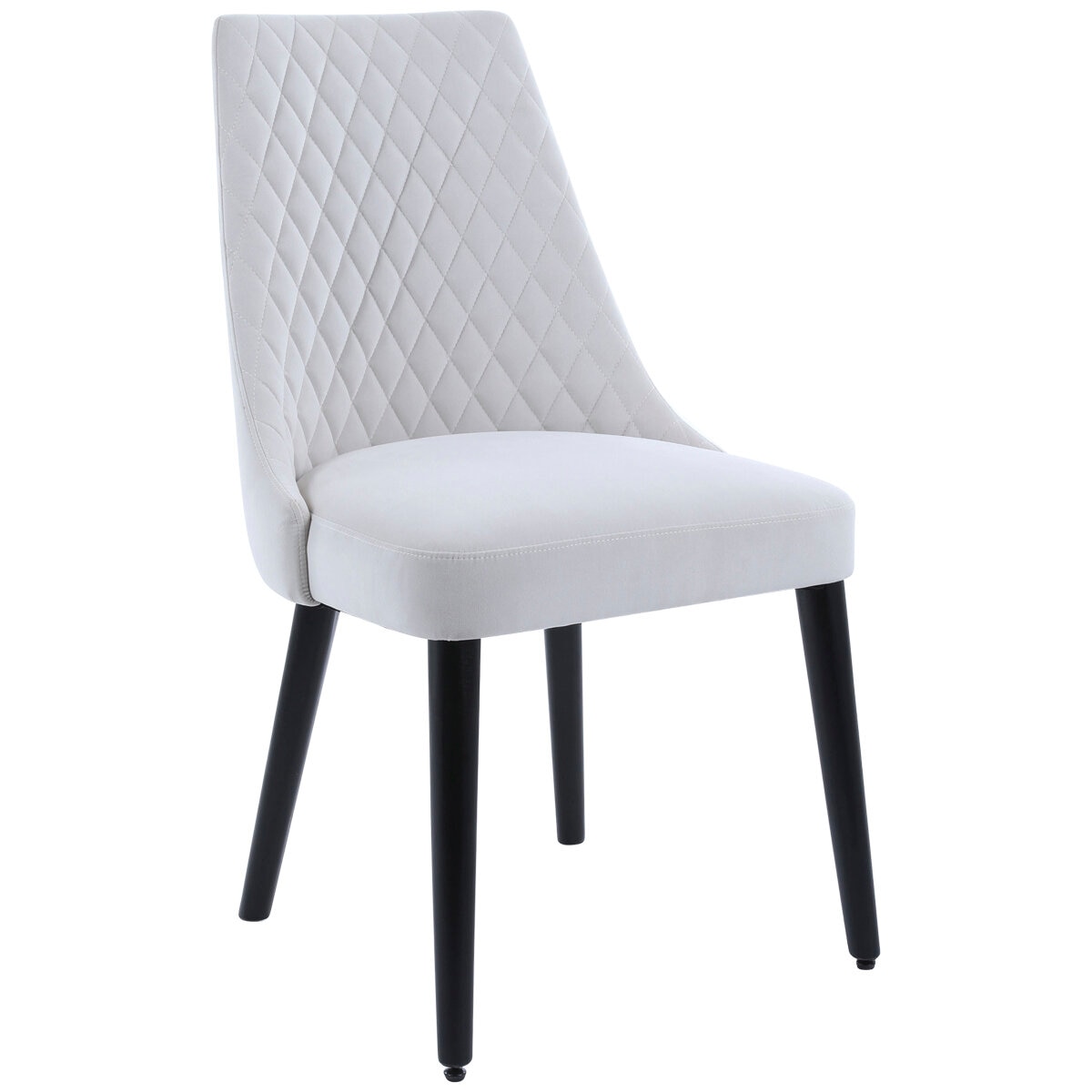 Moran Atlas Dining Chair 2 Pack Velvet Light Grey Fabric