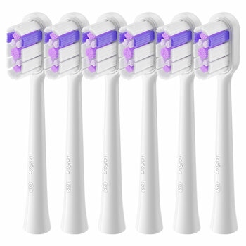 Laifen Ultra Whitening Universal Brush Head 6 Pack Purple