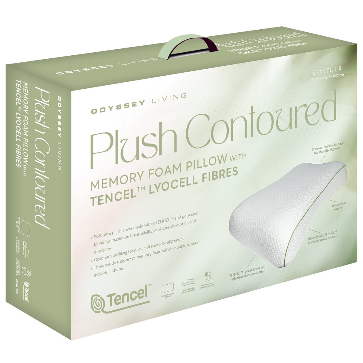Odyssey Living Tencel Plush Memory Foam Pillow