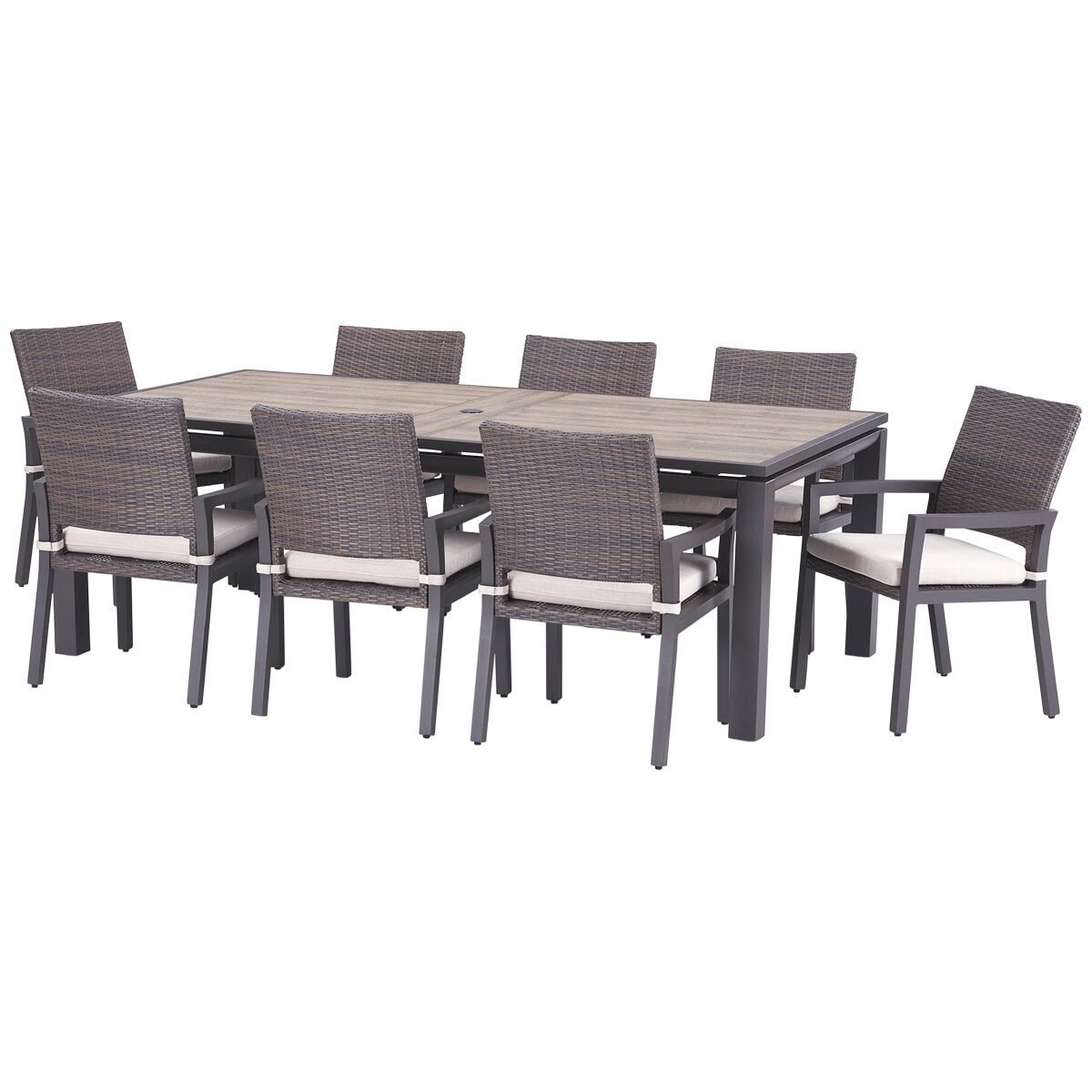 Milea 9 Piece Dining Set Beige