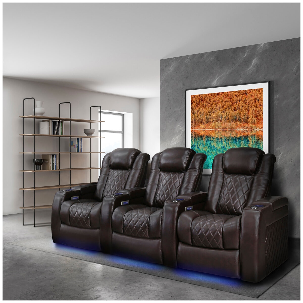 Valencia Home Theatre Tuscany Edition 3 Seater Dark Chocolate