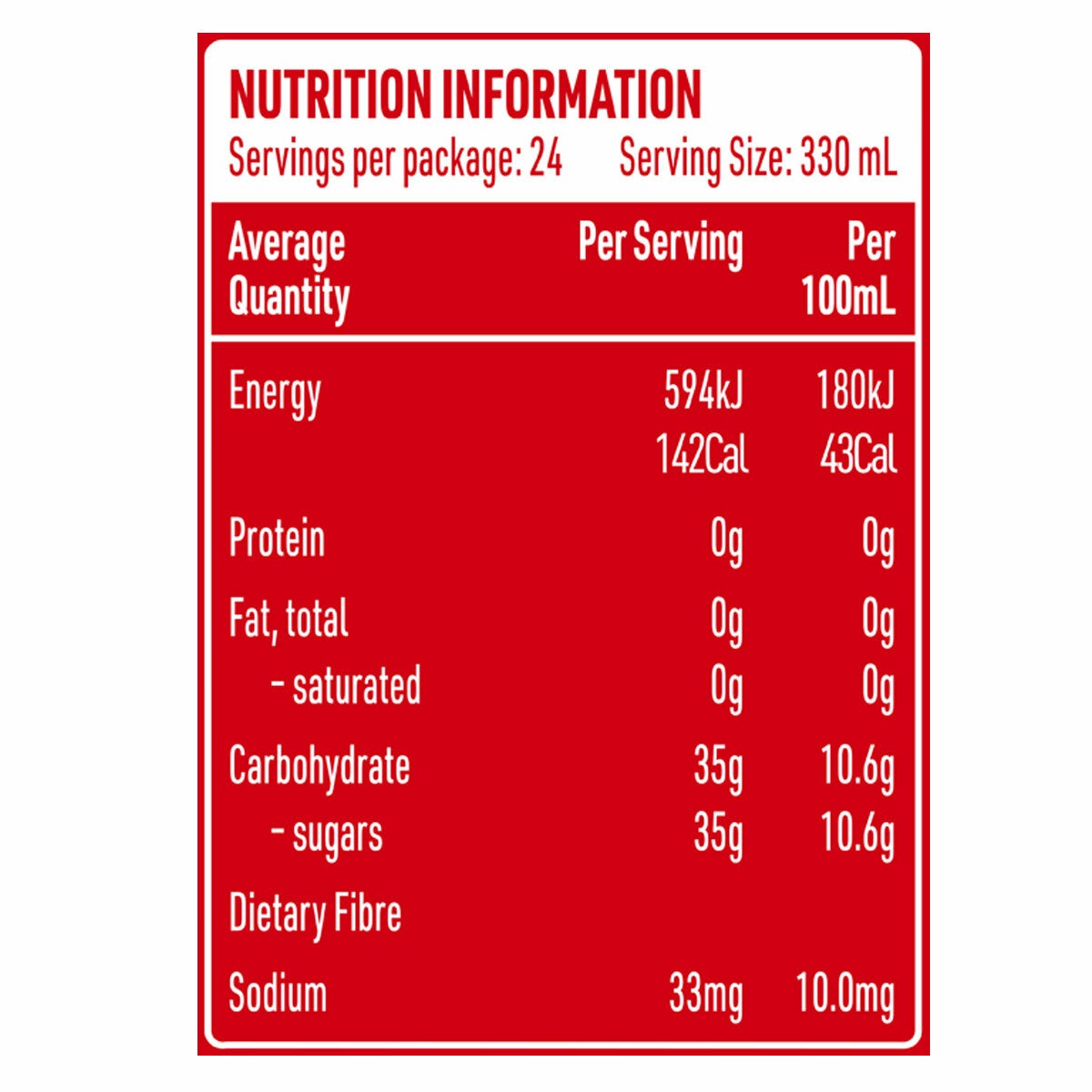 Coca Cola Glass 24 x 330ml