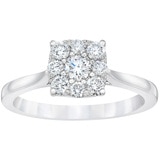 18KT White Gold Round Brilliant Cut 0.50ctw Diamond Ring