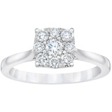 18KT White Gold Round Brilliant Cut 0.50ctw Diamond Ring