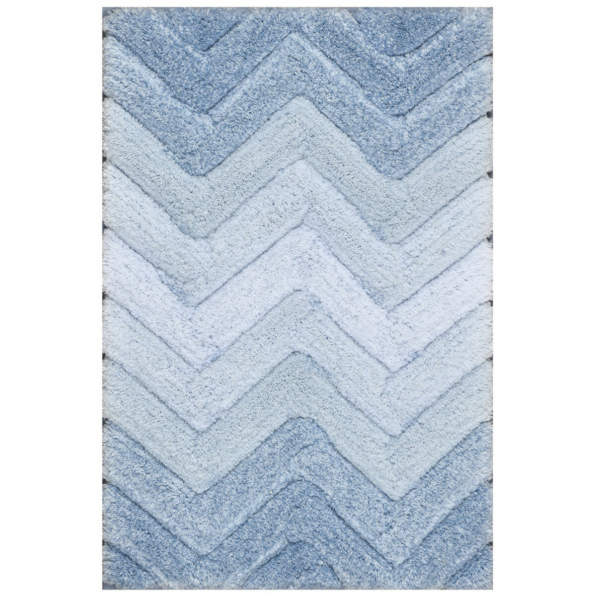 Riviera Homes Chevron Bath Mat 2 Pack New Blue