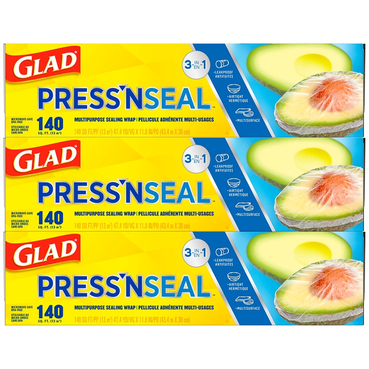 Glad Press’n Seal Food Wrap 21.6m x 3 Costco Australia