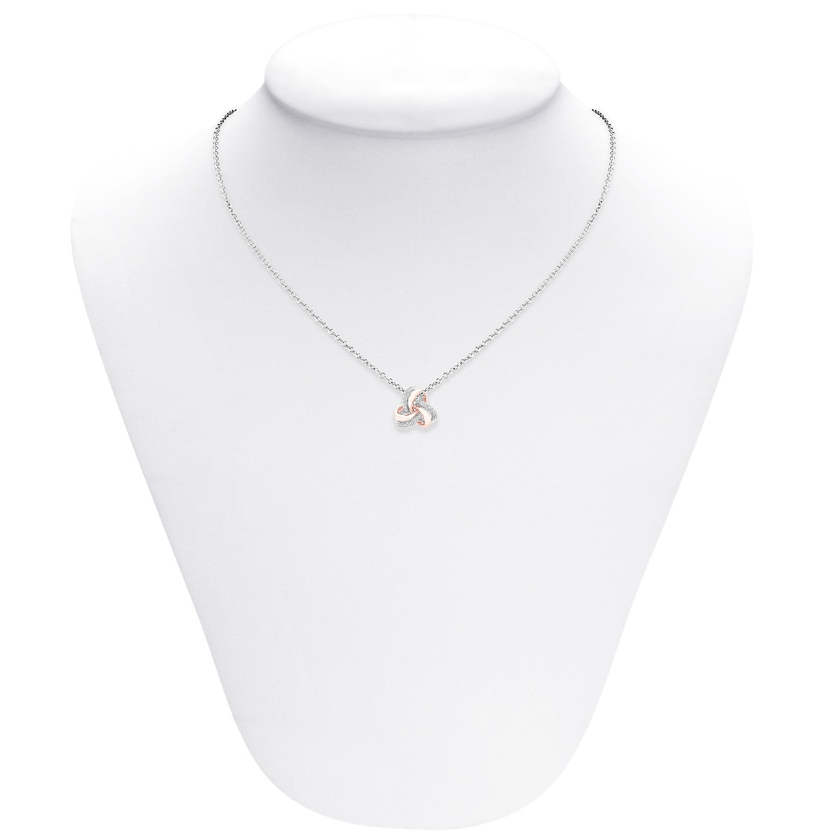 0.15ctw Diamond Circles Pendant (Love Knot)