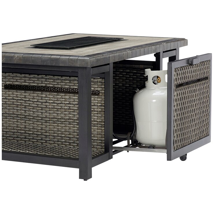 Agio Park Falls 5pc Woven Seating Set with Fire Costco Australia