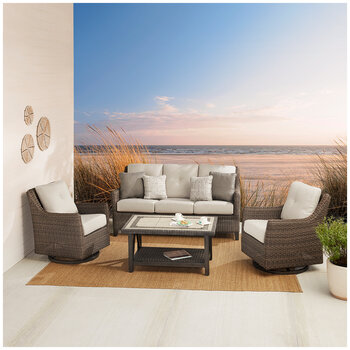 Agio Veranda Woven Deep Seating 4 Piece Set