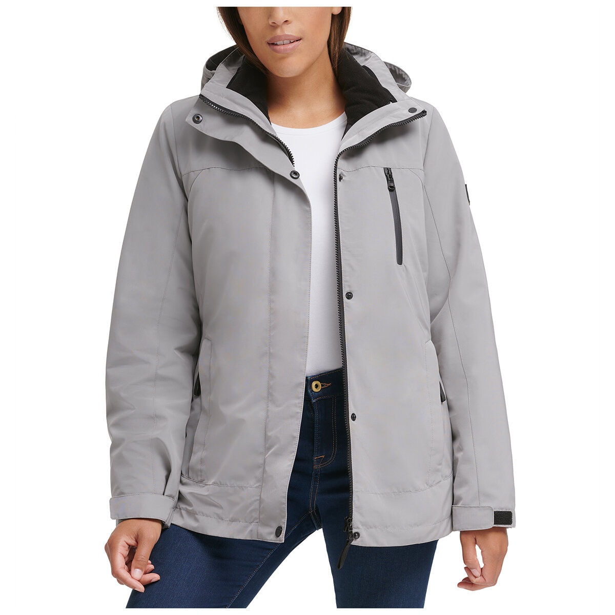Calvin Klein Women's 3-in-1 Jacket Steel