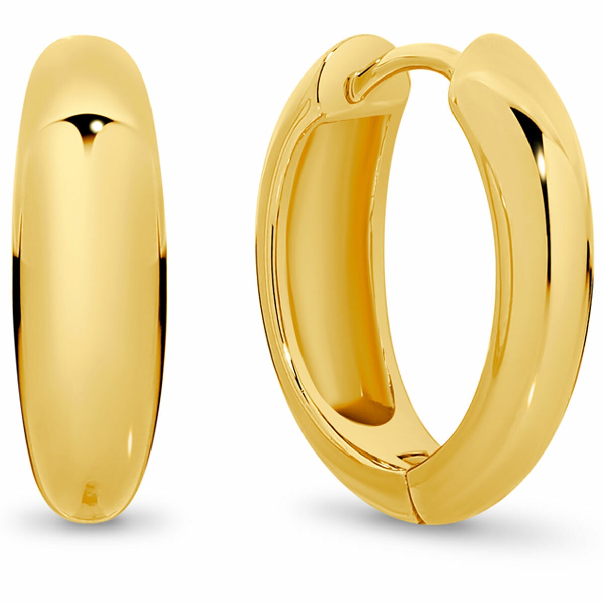 18KT Yellow Gold Classic Hoop Earrings