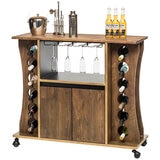 Wine Stash Contemporary Timber Bar Cart