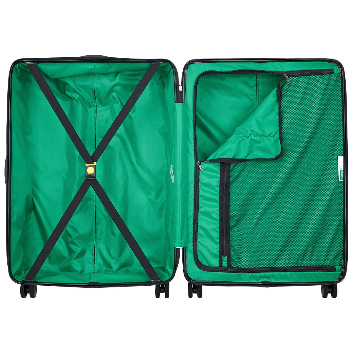 Delsey Benetton 3 Piece Luggage Set Green
