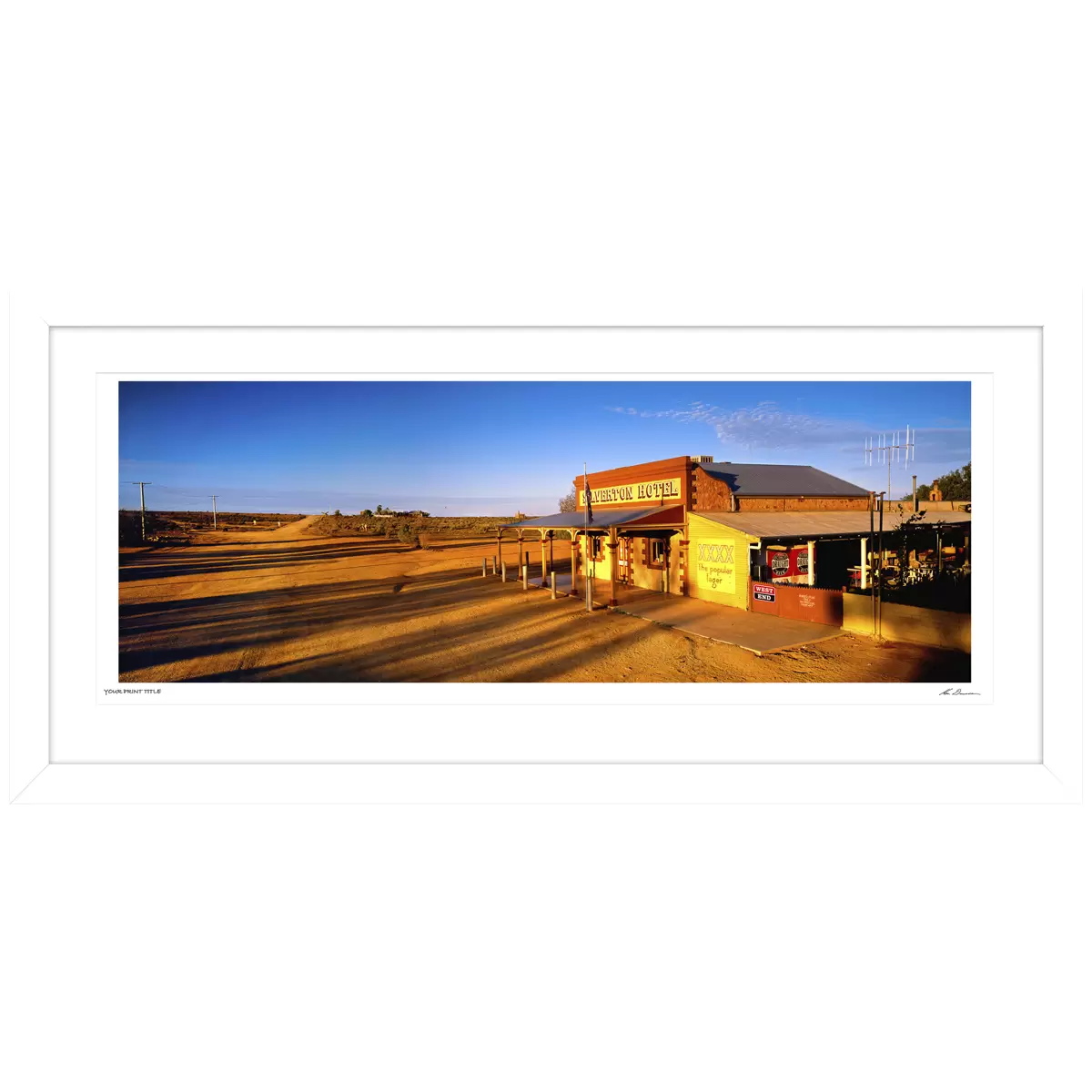 Ken Duncan Silverton Hotel at Sunrise White Framed Print 101.2 x 51.9 cm