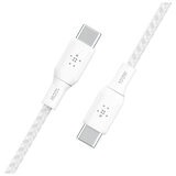 Belkin BoostCharge Braided USB-C To USB-C Cable 2M White 2 Pack CAB014BT2MWH2PK