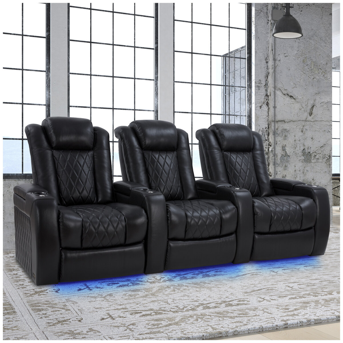 Valencia Home Theatre Tuscany Edition XL 3 Seater Black