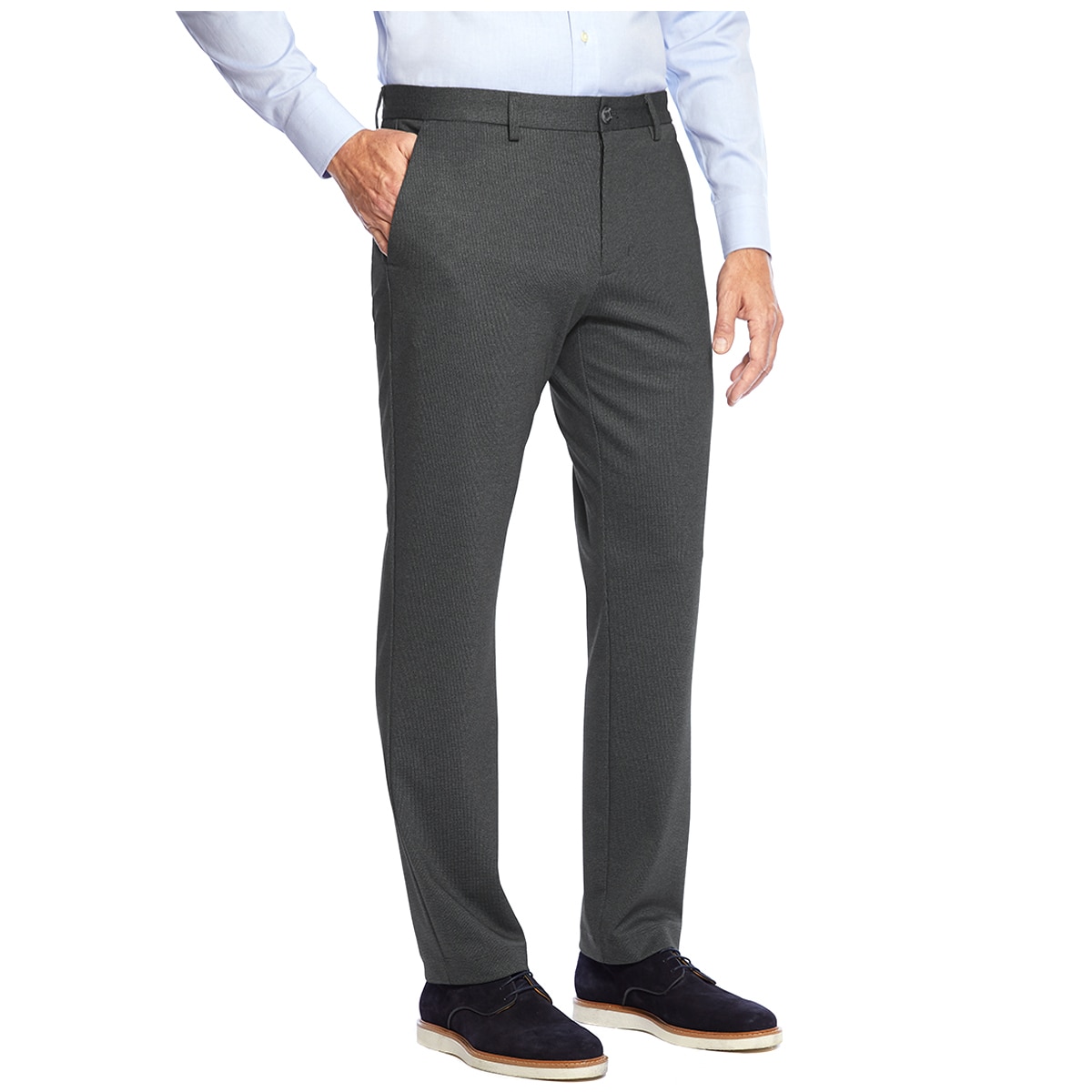 English Laundry Men's Knit Flat Front Pants Navy | Costco...