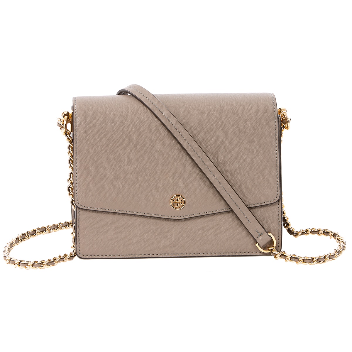 Tory Burch Robinson Convertible Shoulder Bag Grey Heron 4...