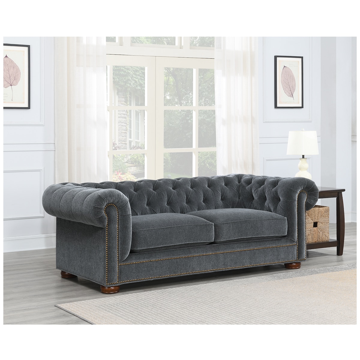 Synergy Home Furnishings Chesterfield Sofa Grey Costco Australia