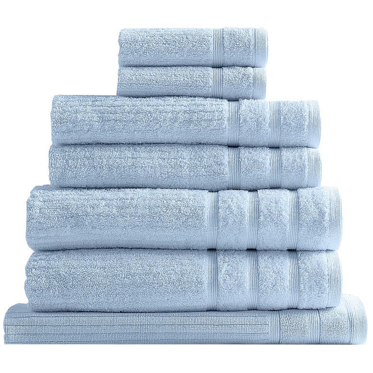 Royal Comfort Eden Cotton 600GSM Bath Towels 8pc Aqua Costco Australia