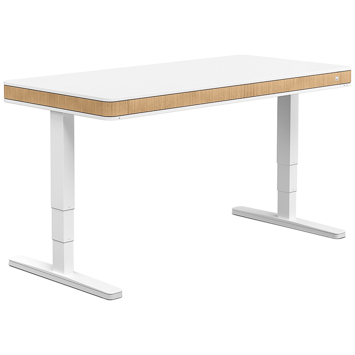 Moll T7 XL Oak Sit and Stand Desk White & Oak