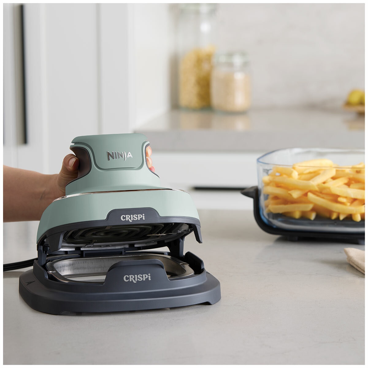 Ninja Crispi 4-in-1 Portable Glass Air Fryer Sage Green FN101SGANZ