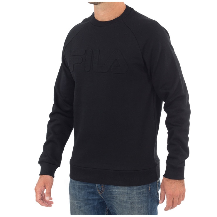 Fila Thomas Crew sweater - Black Embosssed Fila Thomas Crew sweater - Black Embosssed