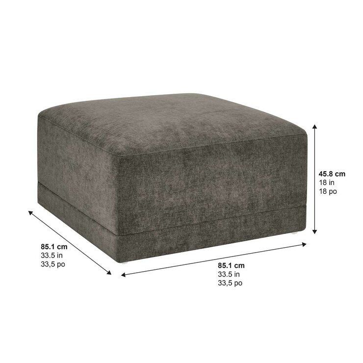 Thomasville 6PC Fabric Modular Sectional with Ottoman Grey