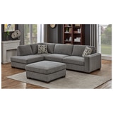 Synergy Home Furnishings Fabric Sectional with Ottoman