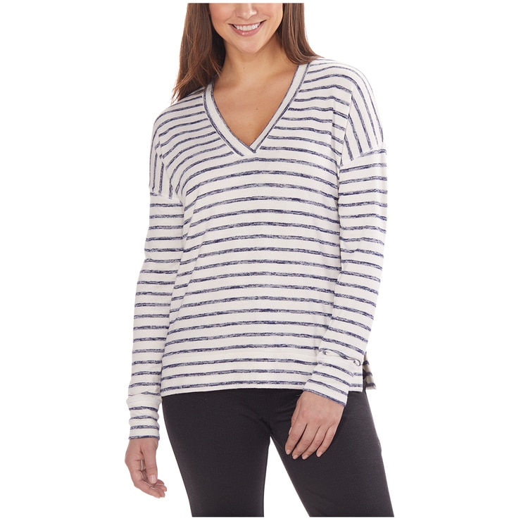 Kirkland Signature Women's Long Sleeve VNeck Top Ink Costco Australia