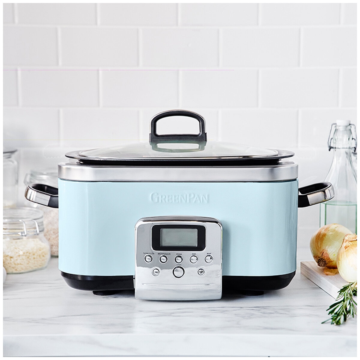 GreenPan 6L Slow Cooker CC005725-003 Blue Haze